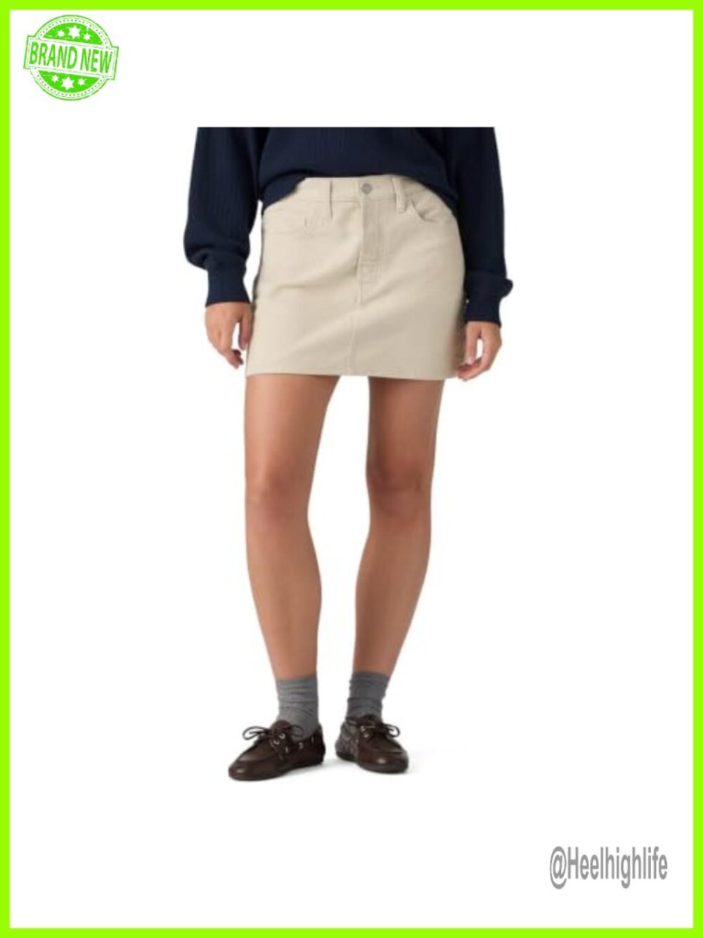 Levi's Icon Denim Skirt Mid Rise Button Fly 100% Cotton